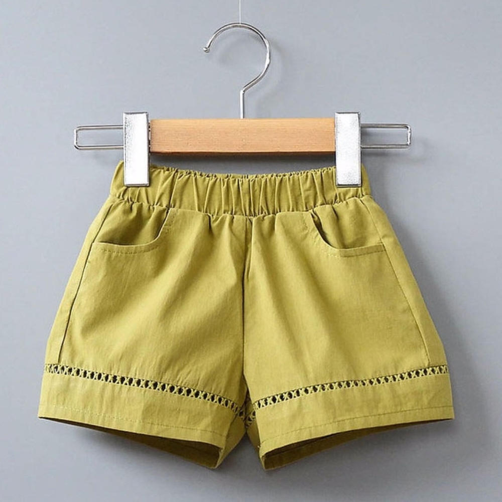 Toddler Girls’ Green Comfortable Fashion Shorts